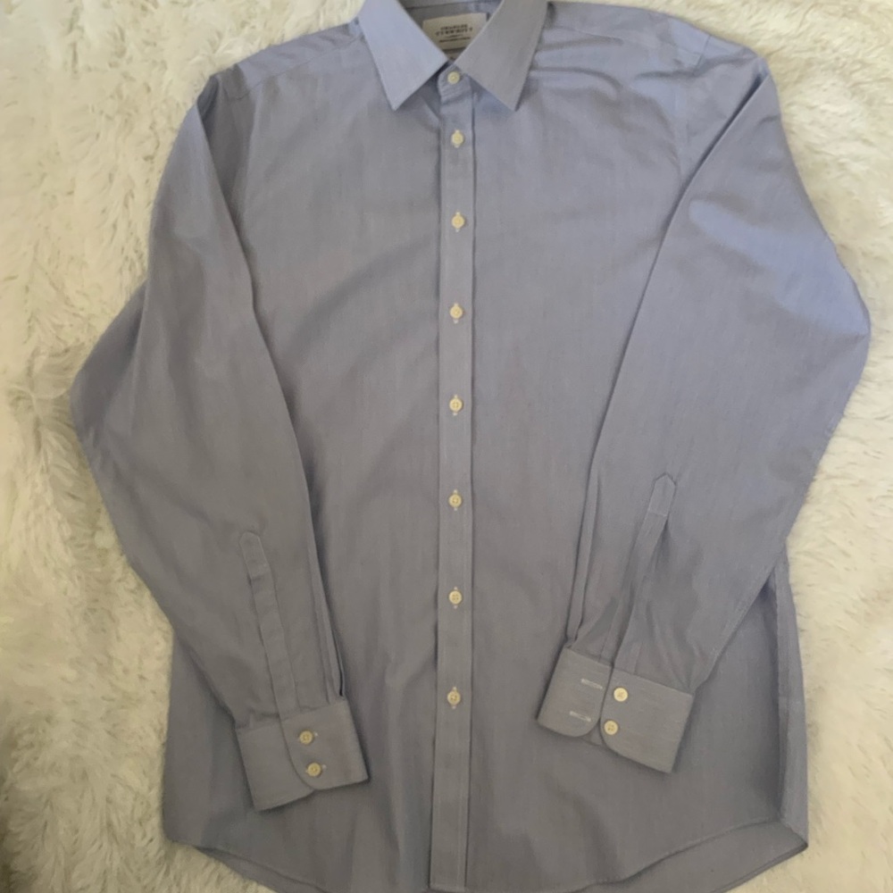 Charles Tyrwhitt Blue Dress Shirt Striped with Tailored Fit
